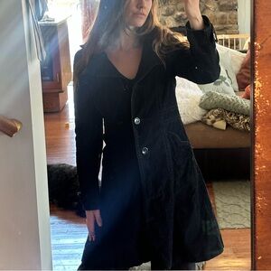 Vintage Black Corduroy Coat